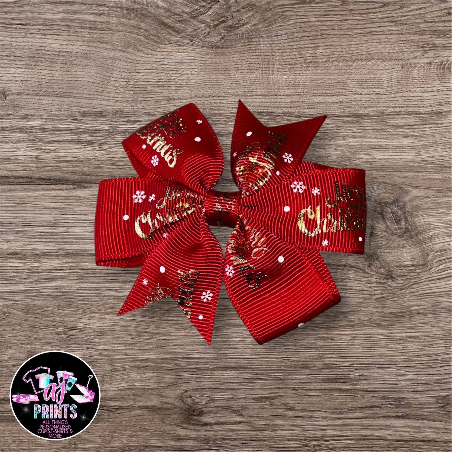 SMALL MERRY CHRISTMAS BOW