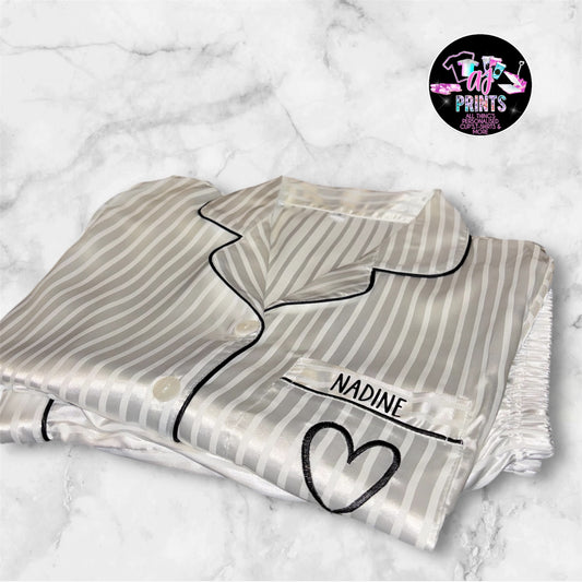 WHITE HEART SHORT PJ’S