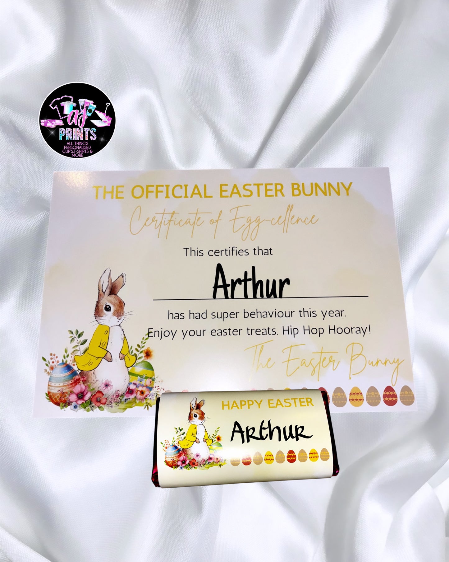 EASTER CERTIFICATE & CHOCOLATE BAR SET