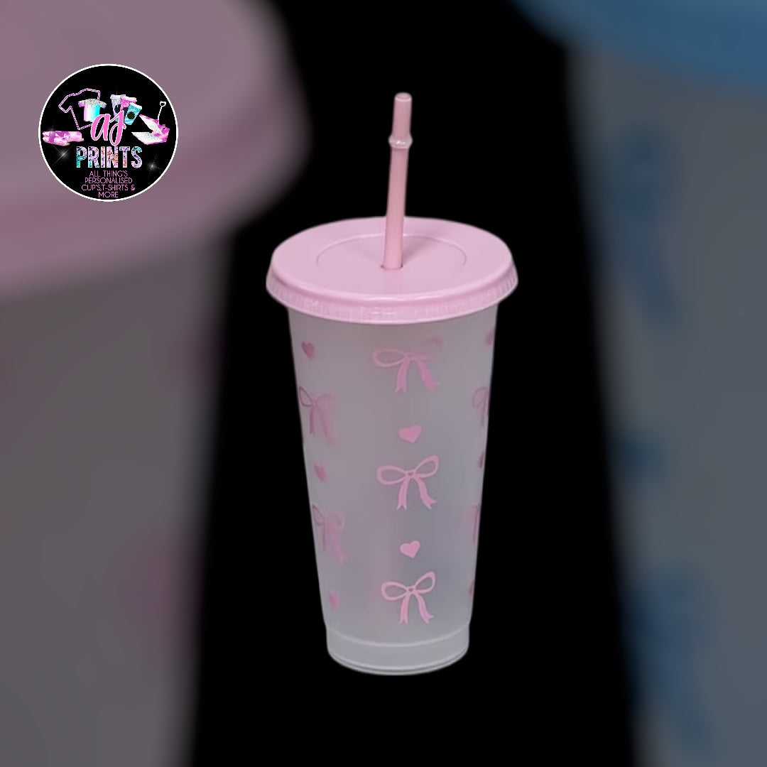 PINK BOW COLD CUP’S