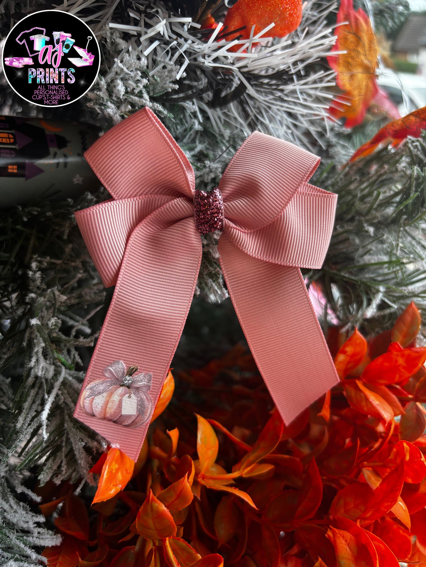 🎃PINK PUMPKIN BOW’S🎃