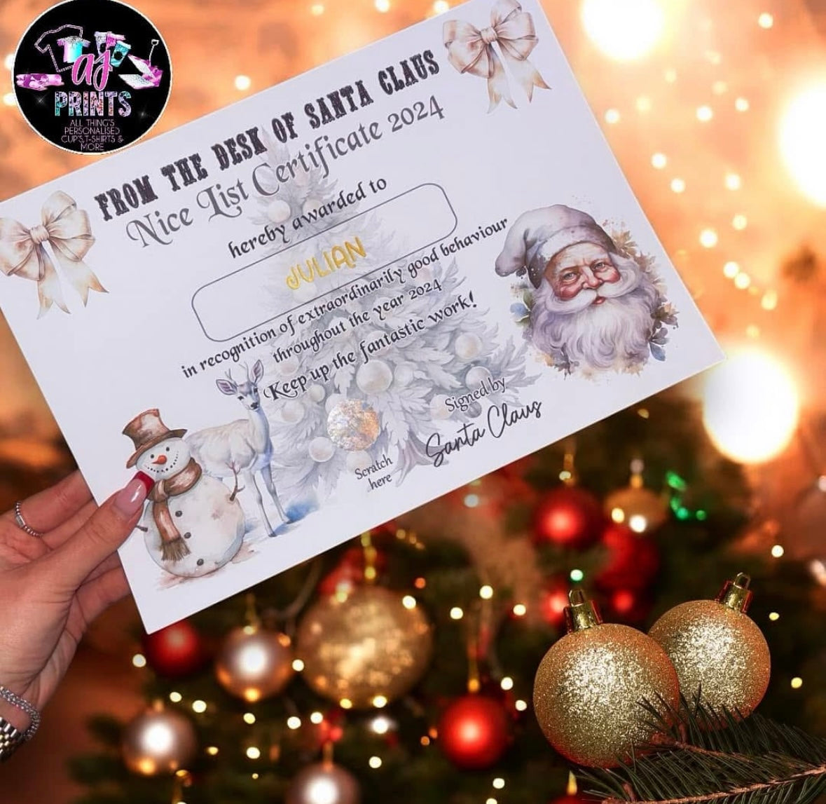 NICE LIST CERTIFICATE’S