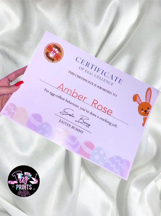 CERTIFICATE OF EGG-CELLENCE