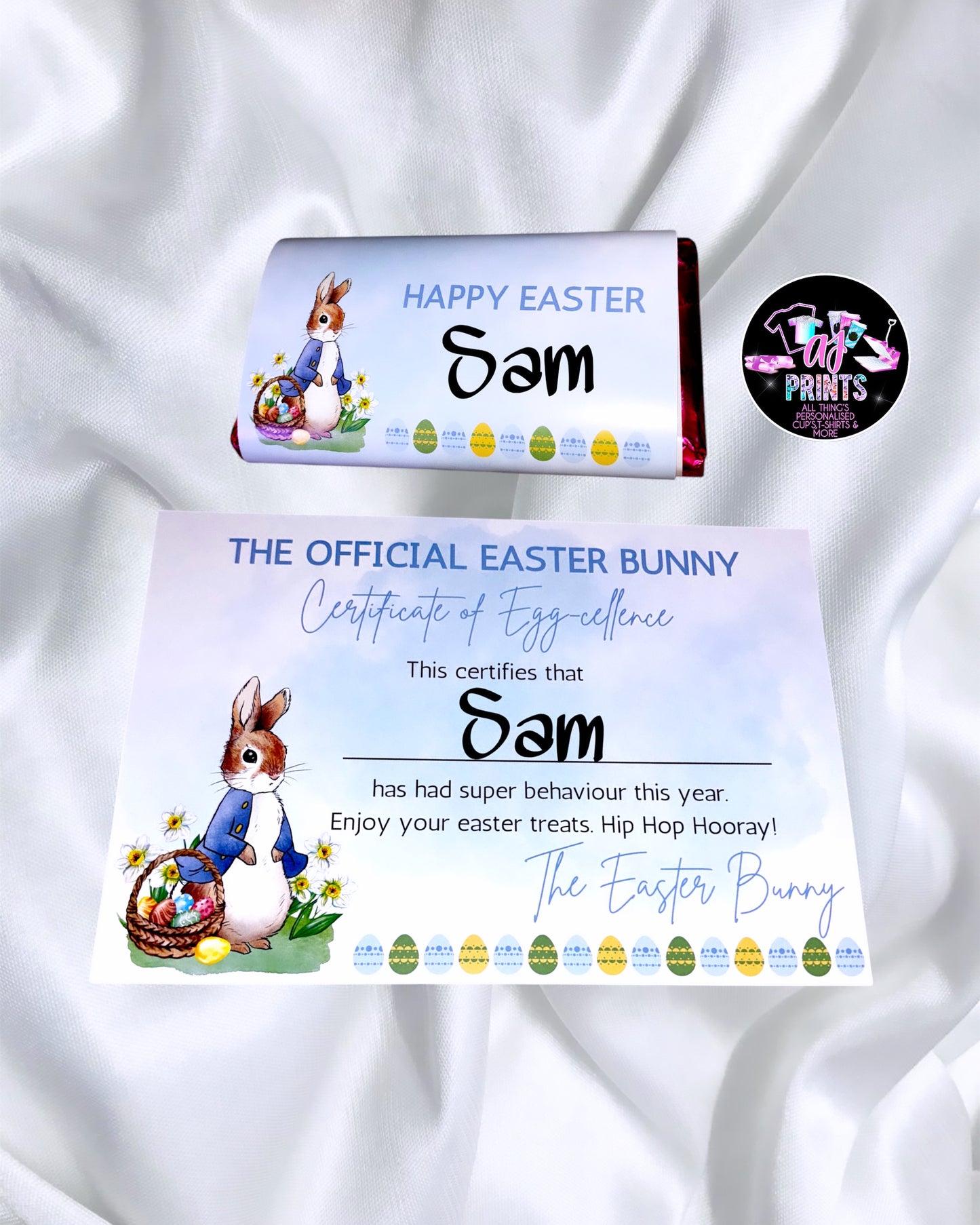 EASTER CERTIFICATE & CHOCOLATE BAR SET