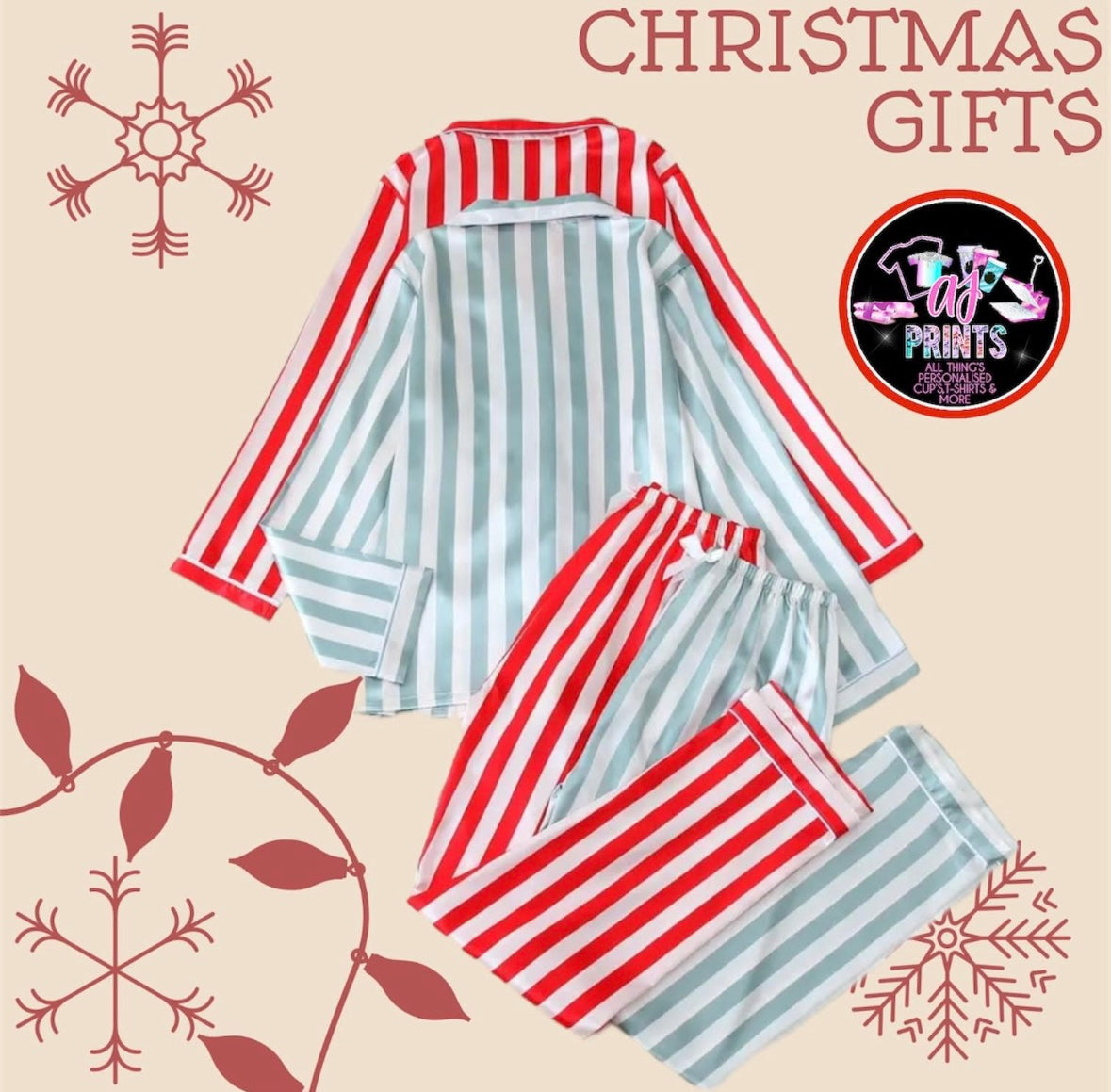 CANDY STRIPED PJ’S