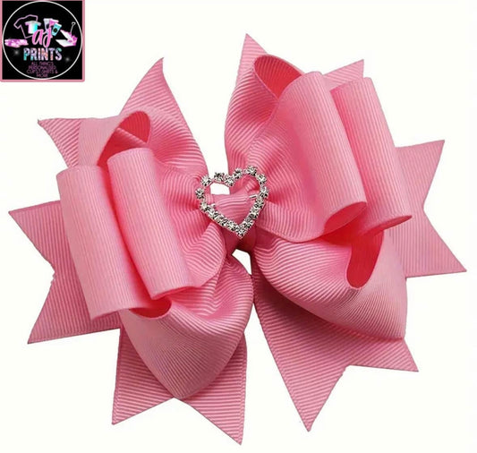 PINK HEART BOW